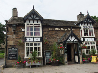 een van de pubs, The Nag's Head in Edale