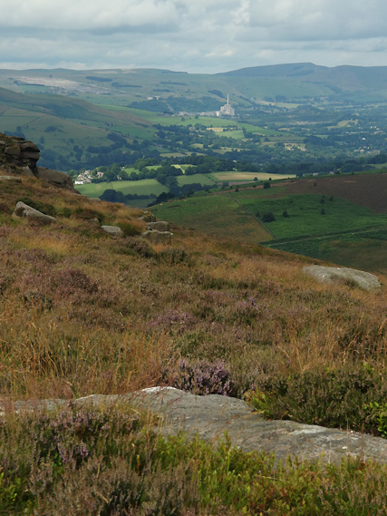 uitzicht bij wandeling bij Mam Tor