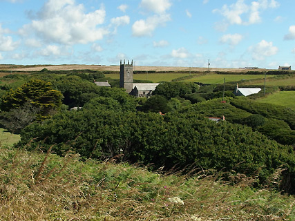 wandeling bij Porthcurno, Cornwall