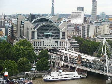 Charing Cross (vanf de London Eye), foto Roos