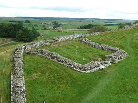 muur van Hadrianus bij Cawfields