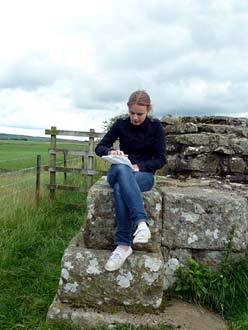 muur van Hadrianus bij Cawfields