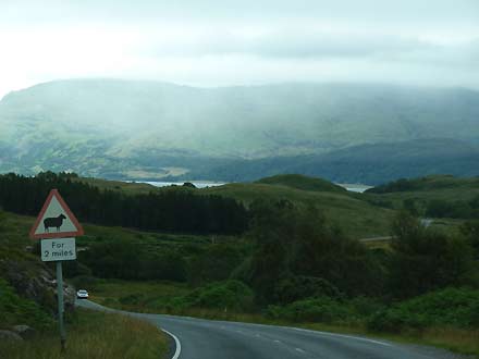 de weg van Strontian naar Ardgour