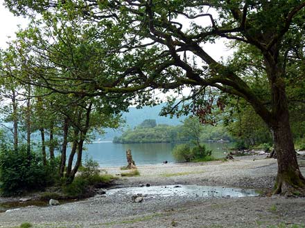 aan de sprookjesachtige oever van Loch Lomond