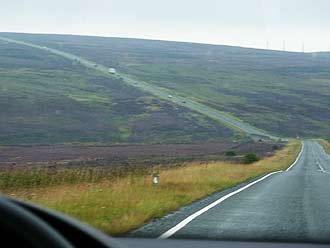 De A169 richting Whitby/Staithes